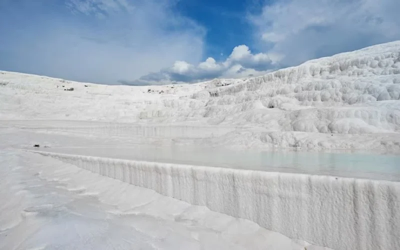 thermal springs pamukkale with terraces natural pools southwestern turkey